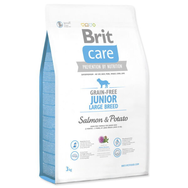 brit care grain free junior large breed salmon potato 3kg