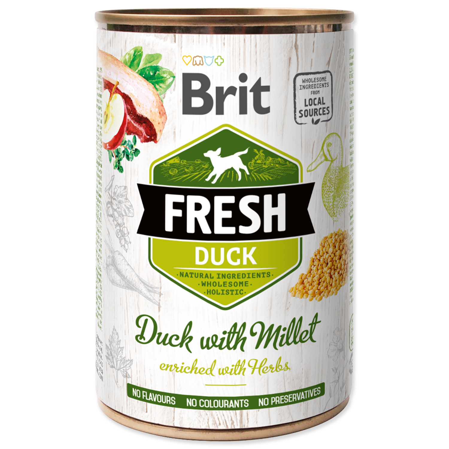 brit fresh duck with millet 400g