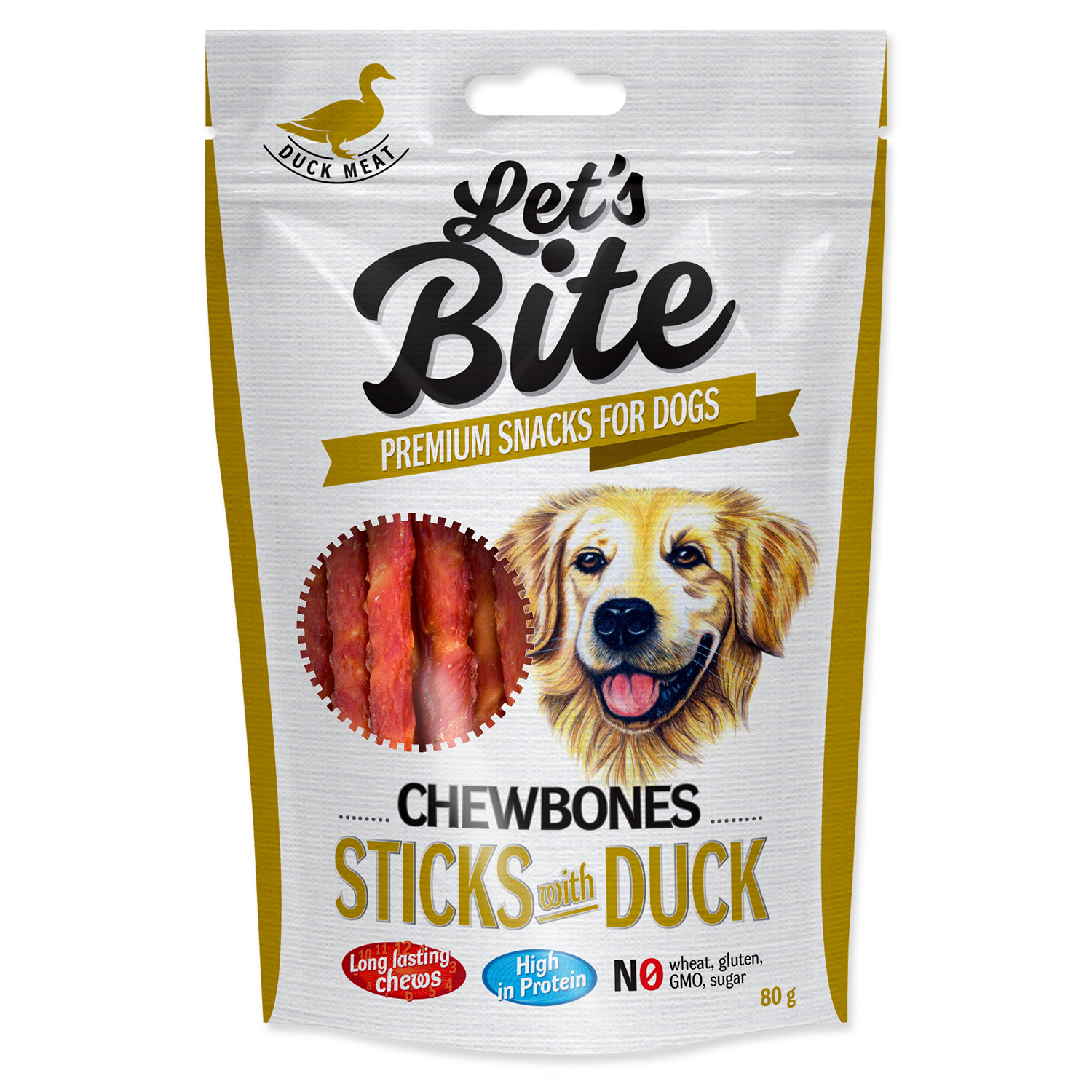 brit lets bite chewbones sticks with duck 80g
