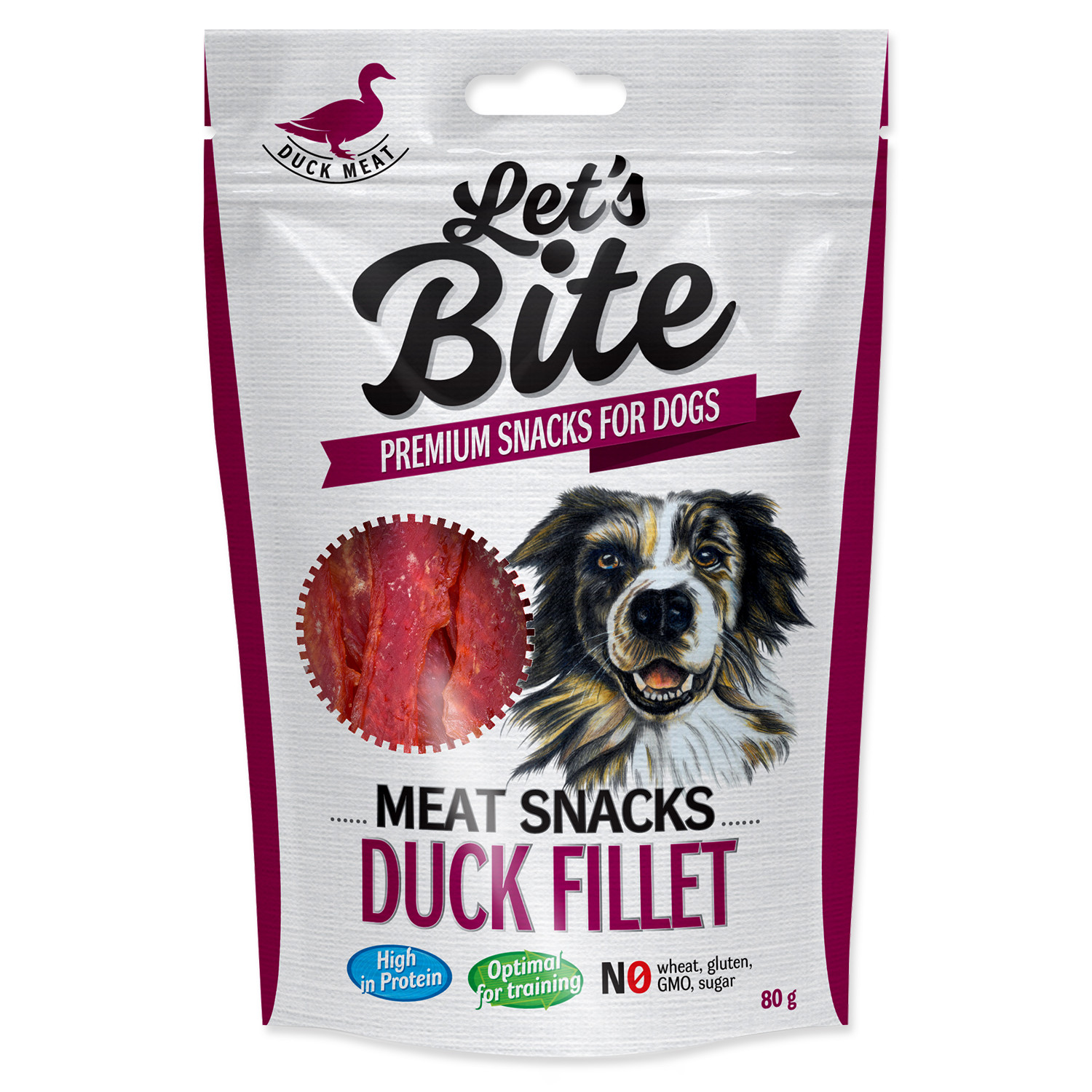 brit lets bite meat snacks duck fillet 80g