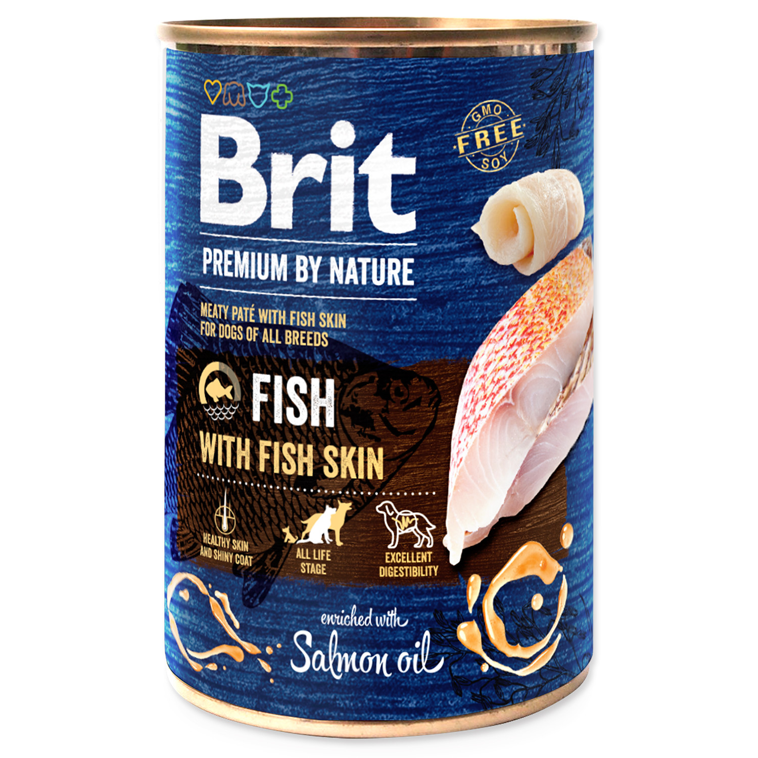 brit premium by nature fish with fish skin 400g