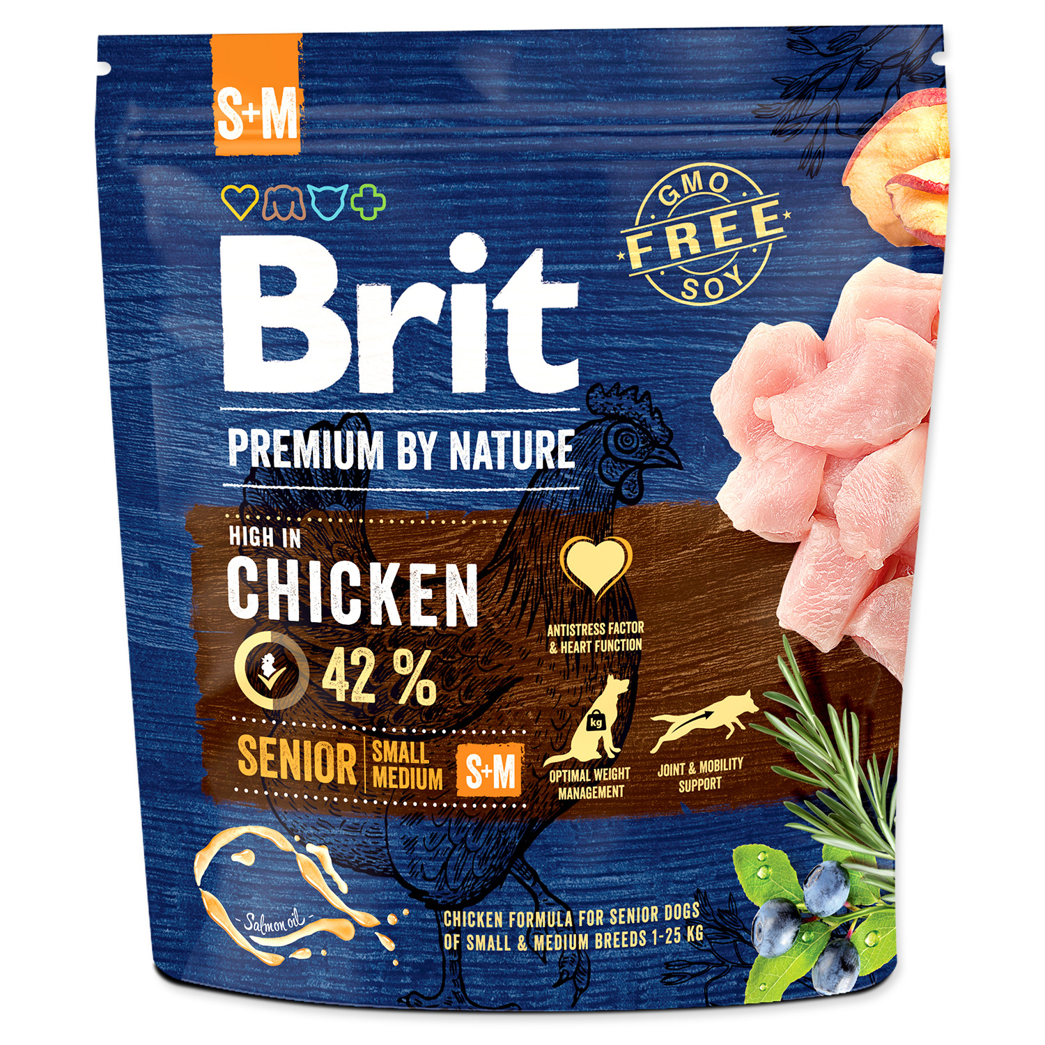 brit premium by nature senior sm 1kg