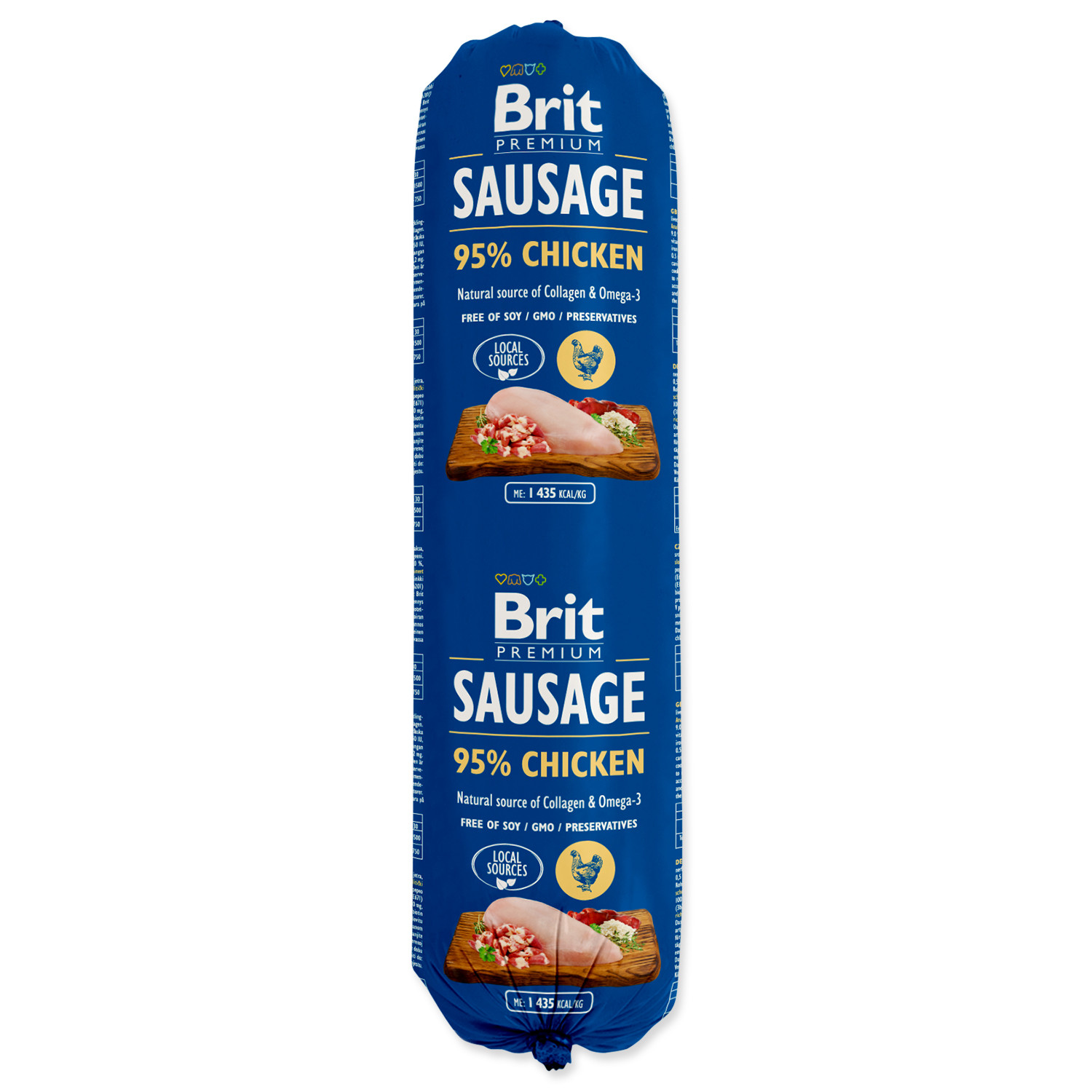 brit premium dog sausage chicken 800g