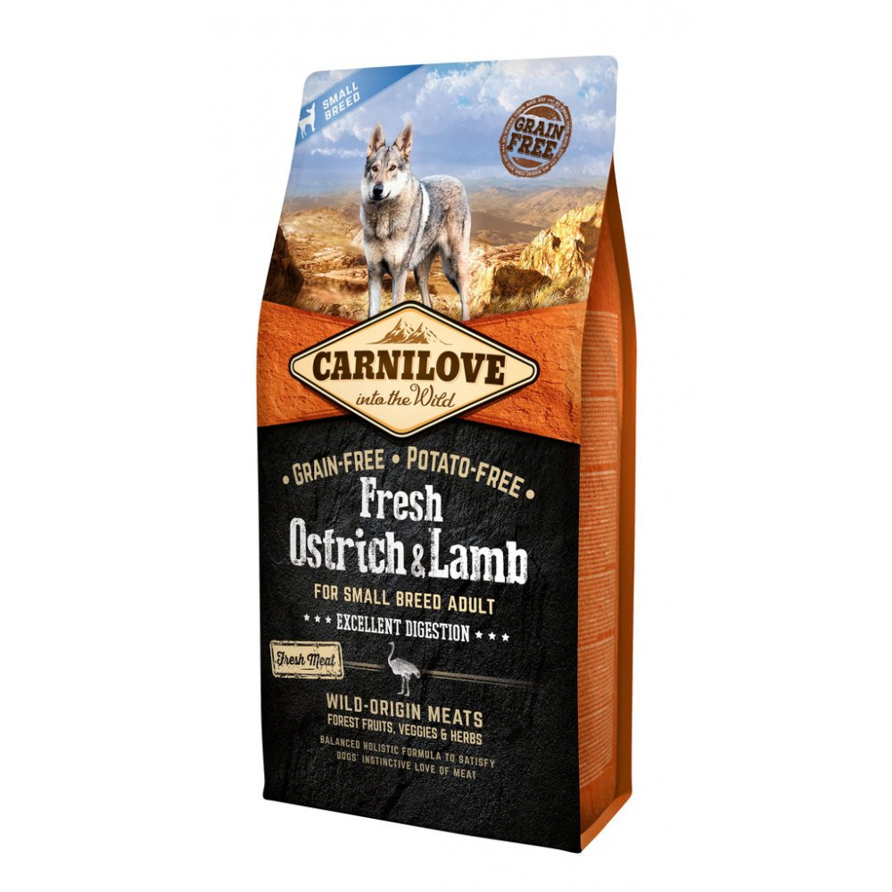 carnilove fresh ostrich lamb excellent digestion for small breed dogs 6kg