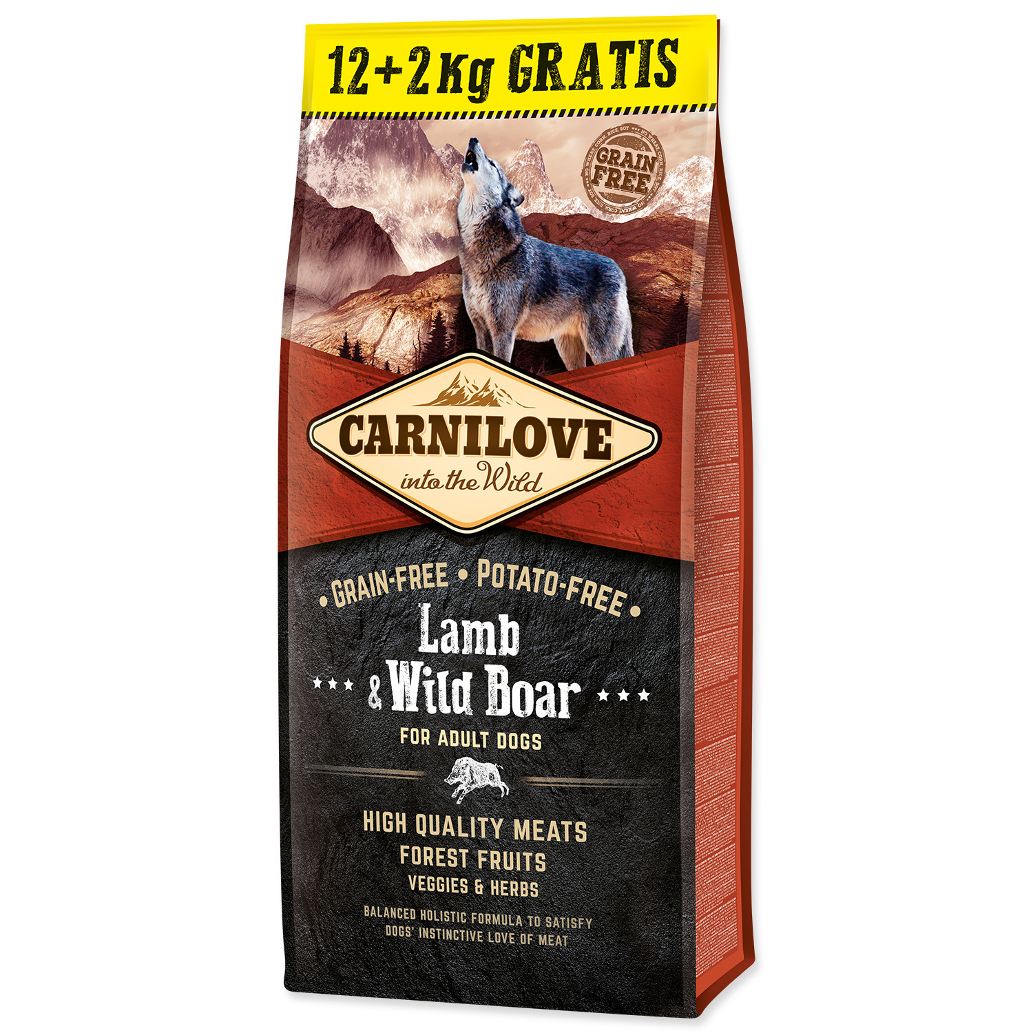 carnilove lamb wild boar for adult dogs 122 kg