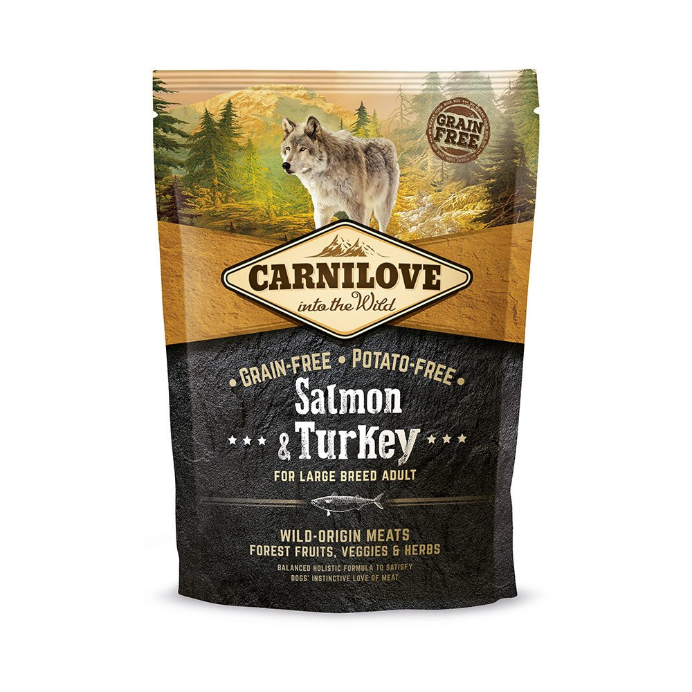 carnilove salmon turkey for dog large breed adult 15kg