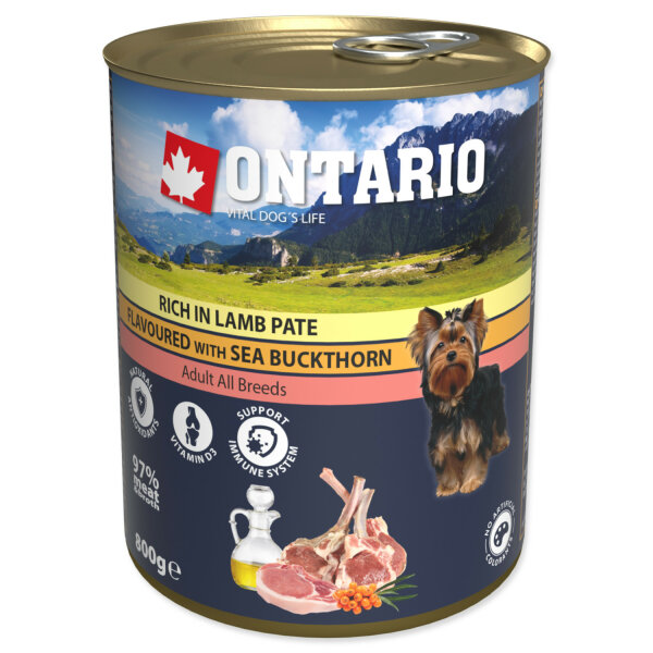 ontario rich in lamb pate flavoured with sea buckthorn 800g